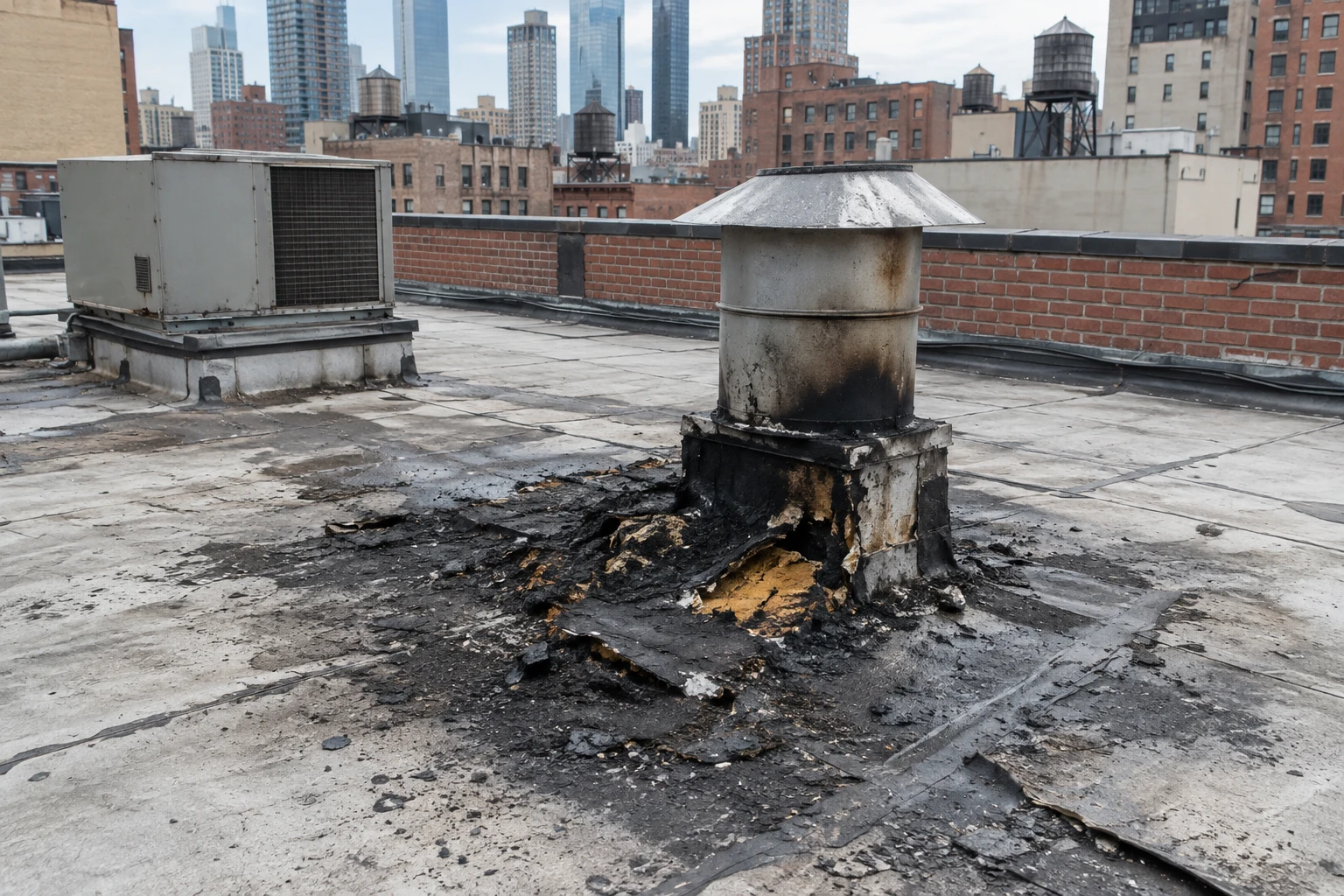 Fire Damage Roof Repair in Manhattan, New York