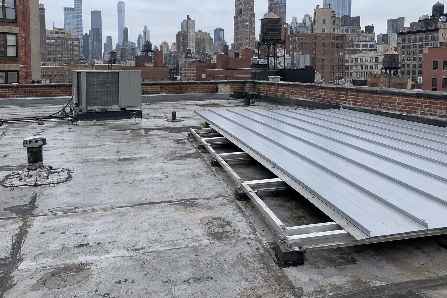 Metal Roof Retrofit in Manhattan, NY